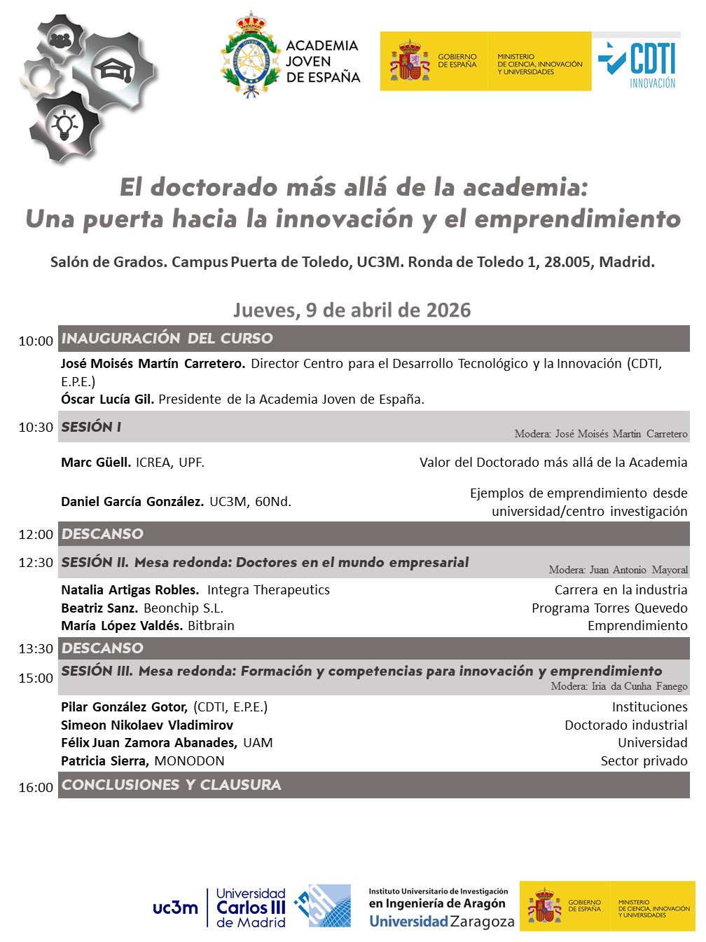 Curso AJdE-CDTI MAD 2026 | Academia Joven de España